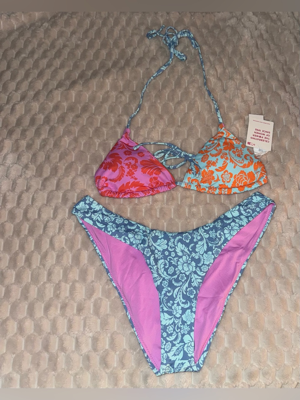 Roxy Tapestry Patchwork Bikini Set- NWT